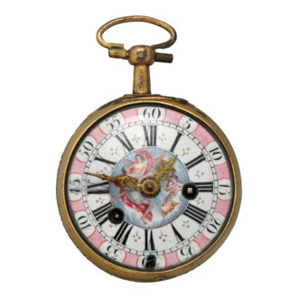 English gilded repeating watch in tortoiseshell case Circa 1682