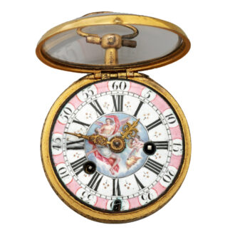 English gilded repeating watch in tortoiseshell case Circa 1682