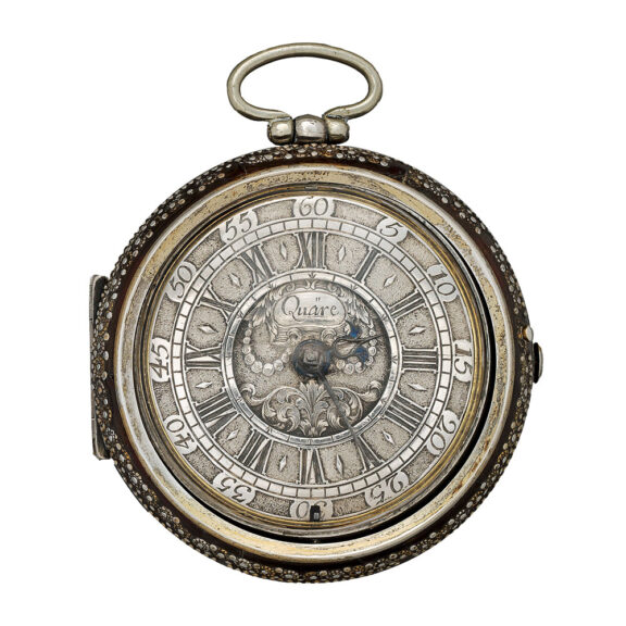 Early English silver and leather pair-cased verge watch Circa 1690 Early English silver and leather pair-cased verge watch Circa 1690