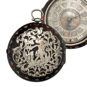 English silver repeating watch decorated with tortoiseshell Circa 1700