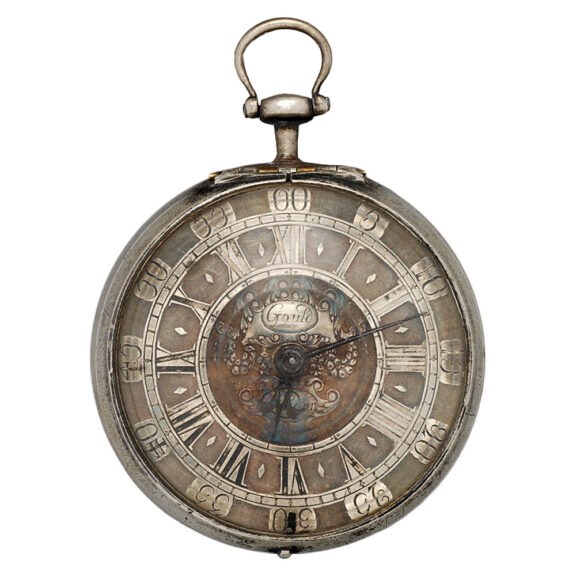English silver repeating watch decorated with tortoiseshell Circa 1700 English silver repeating watch decorated with tortoiseshell Circa 1700