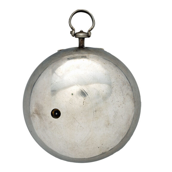 English silver and tortoiseshell pair cased verge watch Circa 1780 English silver and tortoiseshell pair cased verge watch Circa 1780