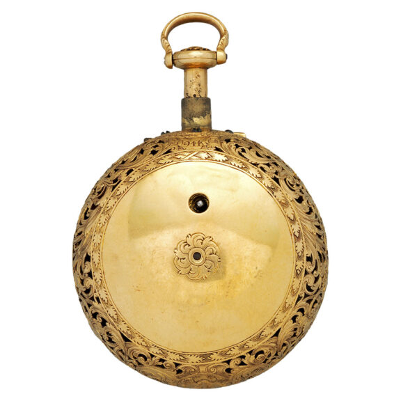 English gold pair cased repeating watch in shagreen case Circa 1770 English gold pair cased repeating watch in shagreen case Circa 1770