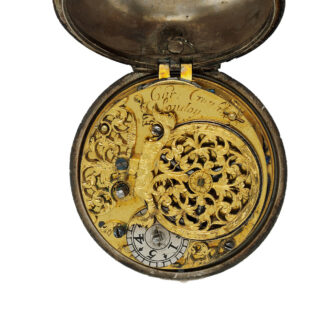 English silver repeating watch decorated with tortoiseshell Circa 1700