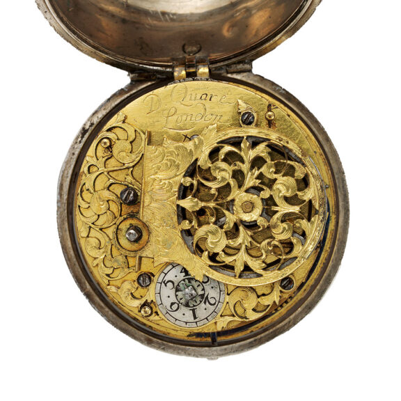 Early English silver and leather pair-cased verge watch Circa 1690 Early English silver and leather pair-cased verge watch Circa 1690