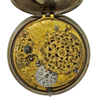 English silver and tortoiseshell pair cased verge watch Circa 1780