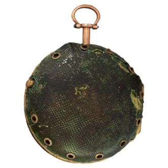 English gilt shagreen repoussé verge watch in a triple case Circa 1750