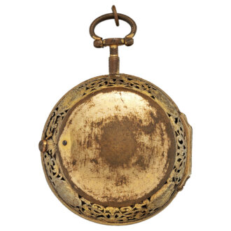 English gilt-metal pair cased clock watch Circa 1680