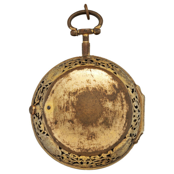 English gilt-metal pair cased clock watch Circa 1680 English gilt-metal pair cased clock watch Circa 1680