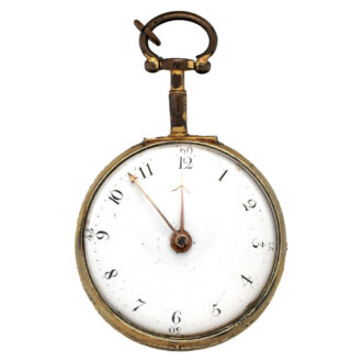 English gilt-metal pair cased clock watch Circa 1680