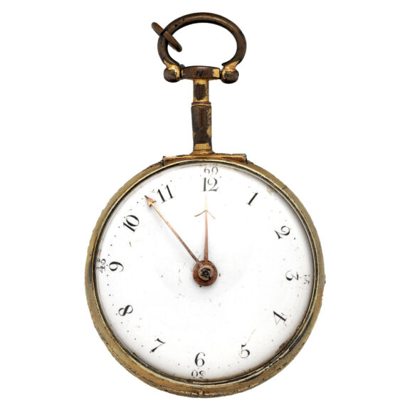 English gilt-metal pair cased clock watch Circa 1680 English gilt-metal pair cased clock watch Circa 1680