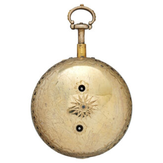 English silver, gilt-silver pair cased verge clock watch Circa 1705