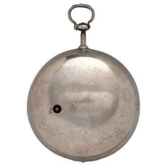 English verge watch with date in silver repoussé case Circa 1775