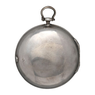 English silver pair-cased open faced pocket watch Circa 1770