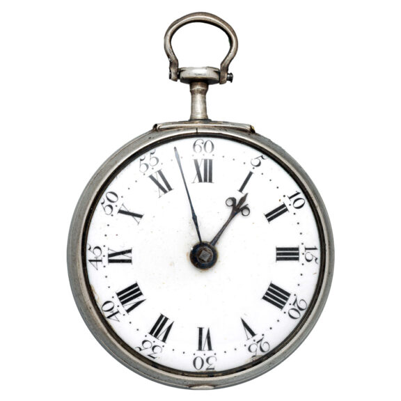 English silver pair-cased open faced pocket watch Circa 1770 English silver pair-cased open faced pocket watch Circa 1770
