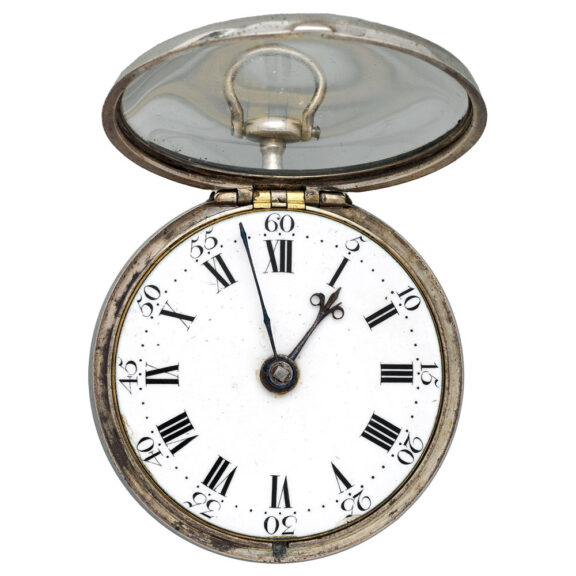 English silver pair-cased open faced pocket watch Circa 1770 English silver pair-cased open faced pocket watch Circa 1770