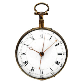 English gilt bronze, enamel centre seconds watch Circa 1800