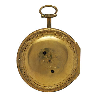 English gilt and horn pair-cased clock watch Circa 1760