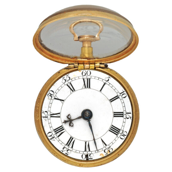 English gold and agate repeating watch set with cardinal gems Circa 1780 English gold and agate repeating watch set with cardinal gems Circa 1780