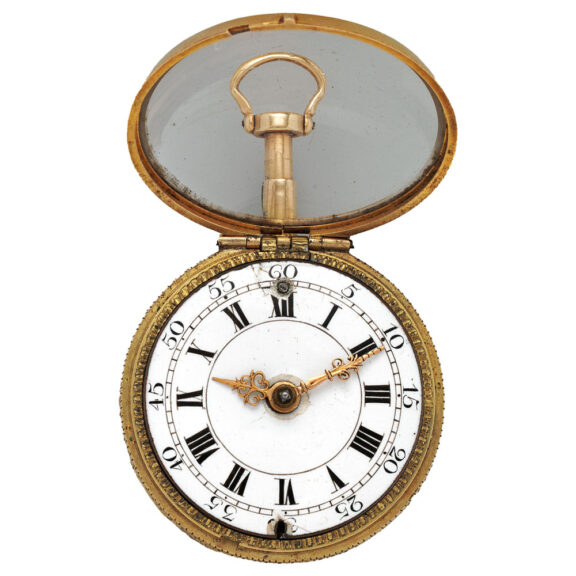 English gold repeating pair cased pocket watch Circa 1765. English gold repeating pair cased pocket watch Circa 1765.