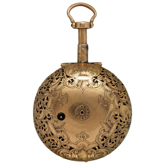 English gold repeating pair cased pocket watch Circa 1765. English gold repeating pair cased pocket watch Circa 1765.
