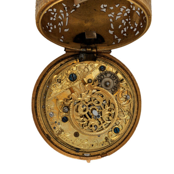 English gold repeating pair cased pocket watch Circa 1765. English gold repeating pair cased pocket watch Circa 1765.
