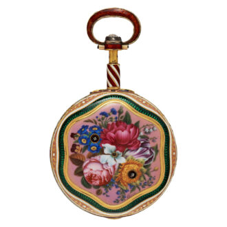 English gold and enamel triple-cased verge watch Circa 1789v