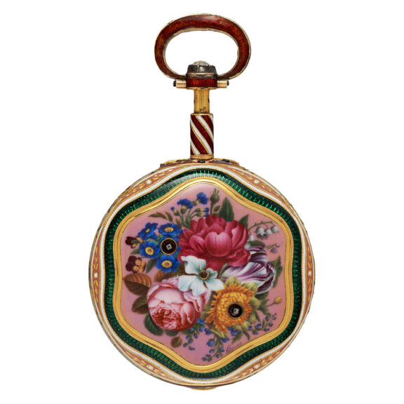 English gold and enamel triple-cased verge watch Circa 1789 English gold and enamel triple-cased verge watch Circa 1789v