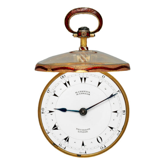 English gold and enamel triple-cased verge watch Circa 1789 English gold and enamel triple-cased verge watch Circa 1789