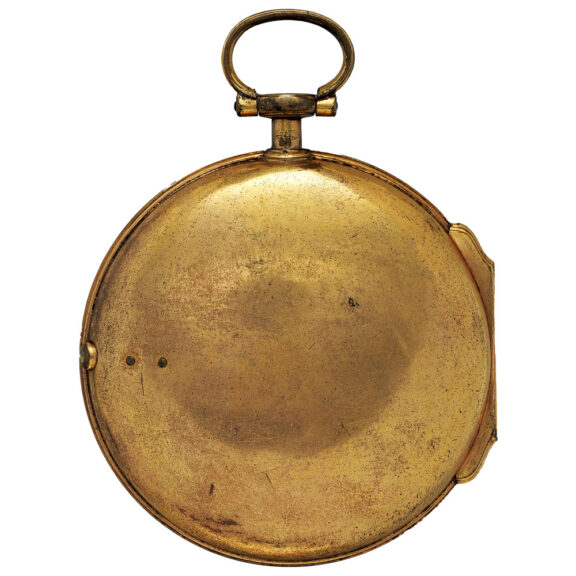English pair cased verge clock watch with open face Circa 1750 English pair cased verge clock watch with open face Circa 1750