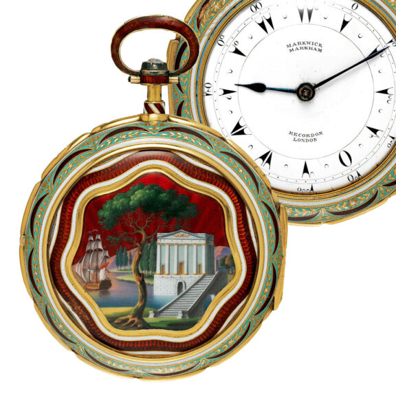 English gold and enamel triple-cased verge watch Circa 1789