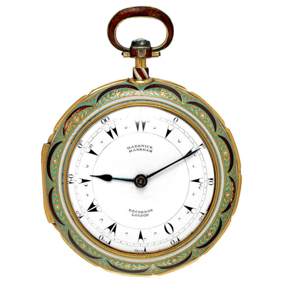 English gold and enamel triple-cased verge watch Circa 1789 English gold and enamel triple-cased verge watch Circa 1789