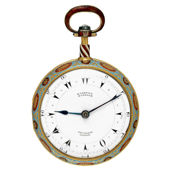 English gold and enamel triple-cased verge watch Circa 1789 English gold and enamel triple-cased verge watch Circa 1789