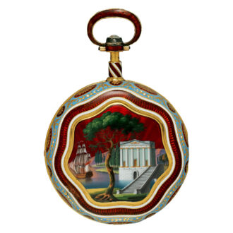 English gold and enamel triple-cased verge watch Circa 1789