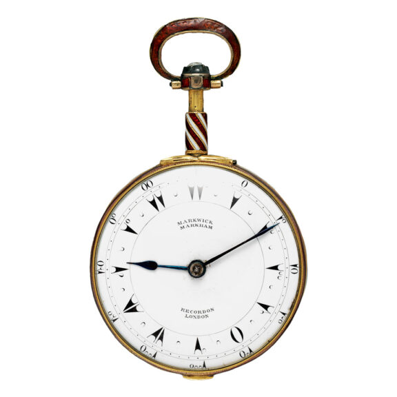 English gold and enamel triple-cased verge watch Circa 1789 English gold and enamel triple-cased verge watch Circa 1789
