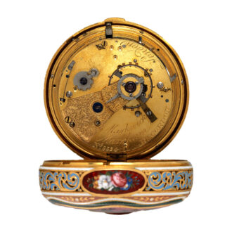 English gold and enamel triple-cased verge watch Circa 1789