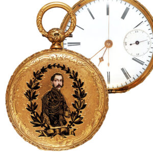 Swiss gold and enamel presentation watch Circa 1860-1870