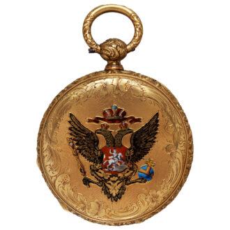 Swiss gold and enamel Imperial presentation watch Circa 1860-1870