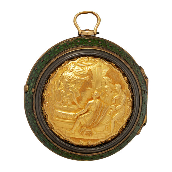 English/Dutch gold watch in shagreen protective case Circa 1720 English/Dutch gold watch in shagreen protective case Circa 1720