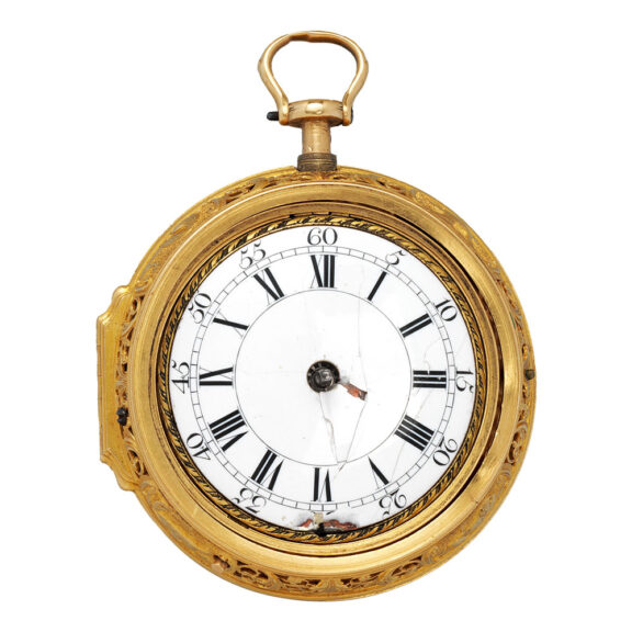 English/Dutch gold watch in shagreen protective case Circa 1720 English/Dutch gold watch in shagreen protective case Circa 1720