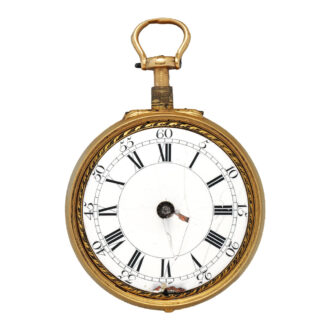 English/Dutch gold watch in shagreen protective case Circa 1720