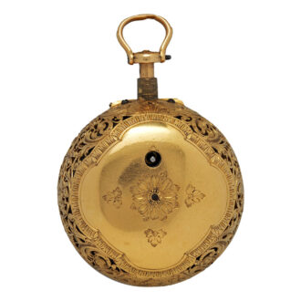 English/Dutch gold watch in shagreen protective case Circa 1720