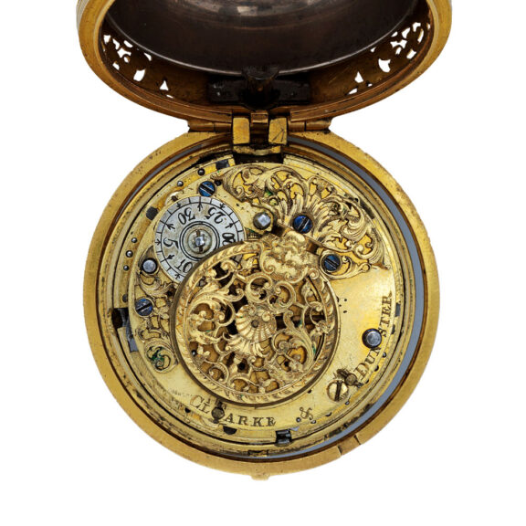 English/Dutch gold watch in shagreen protective case Circa 1720 English/Dutch gold watch in shagreen protective case Circa 1720