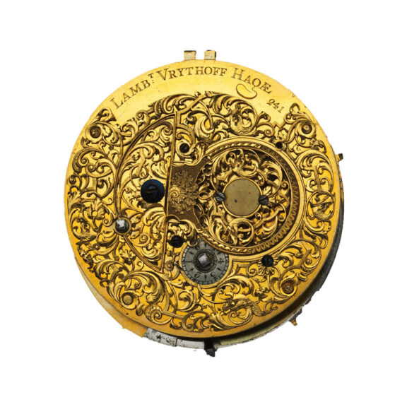 Unique Dutch gold enamel watch of museum quality Circa 1645 Unique Dutch gold enamel watch of museum quality Circa 1645