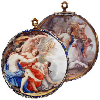 Unique Dutch gold enamel watch of museum quality Circa 1645