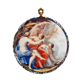 Unique Dutch gold enamel watch of museum quality Circa 1645