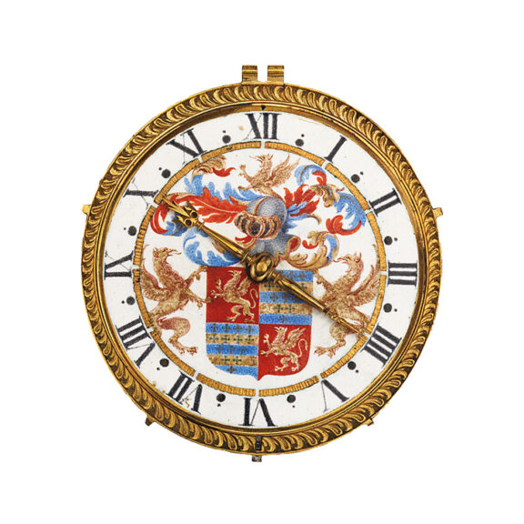 Unique Dutch gold enamel watch of museum quality Circa 1645 Unique Dutch gold enamel watch of museum quality Circa 1645