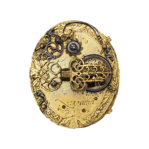 English watch in the form of a badge of the Order of the Garter Circa 1600 English watch in the form of a badge of the Order of the Garter Circa 1600