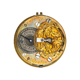 Swiss/German painted enamel on gold verge watch Circa 1688-1750