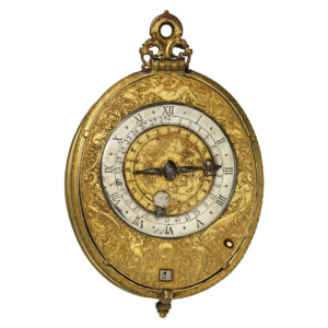 Rare French pocket watch with alarm and calendar Circa 1600-1610